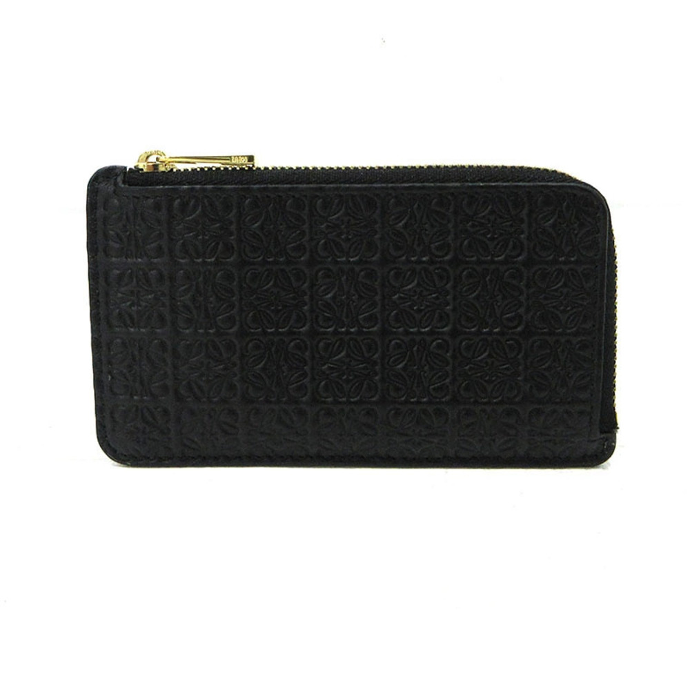Loewe Repeat Anagram Coin Card Case Black